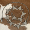 WOMEN’S WESTERN STYLE RHINESTONE BULL HEAD CONCHO CHAIN BELT