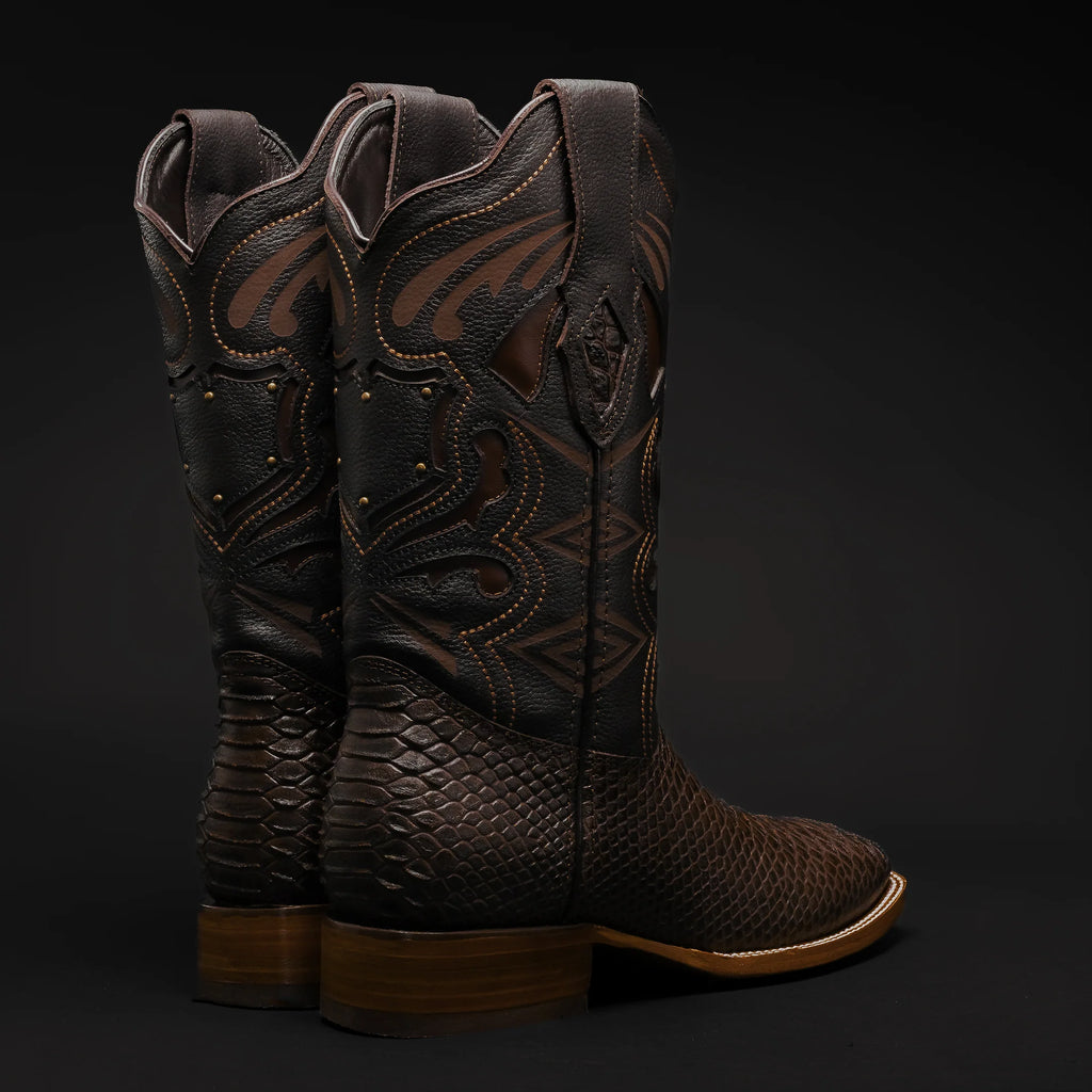 MEN'S MAMBA PYTHON TRIBUTE SQUARE TOE BOOT BROWN