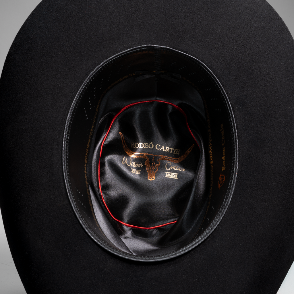MEN'S BLACK 100X FELT TEXANA COWBOY HAT RODEO CARTIE