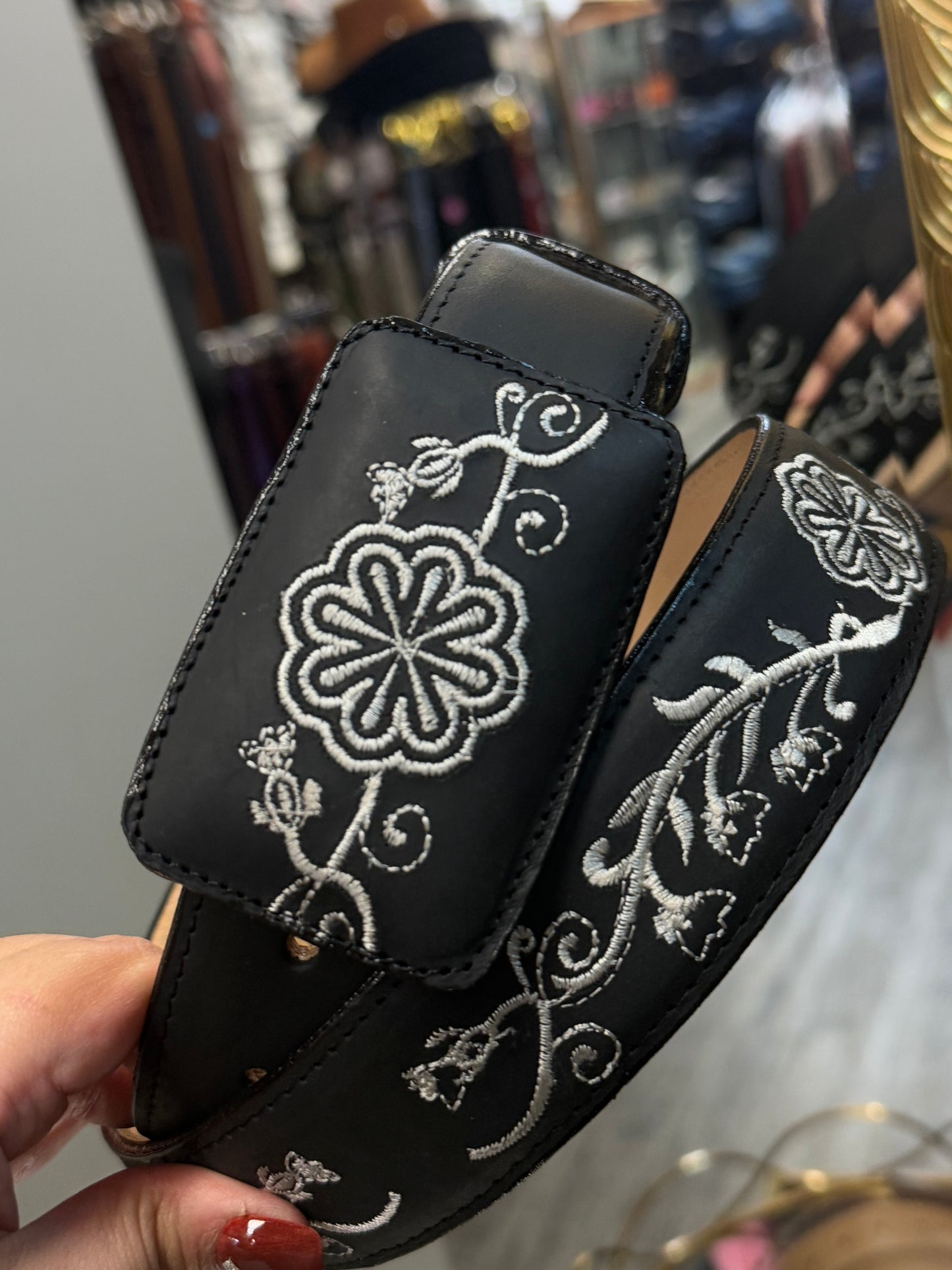 Women's Original Embroidered Leather Belt