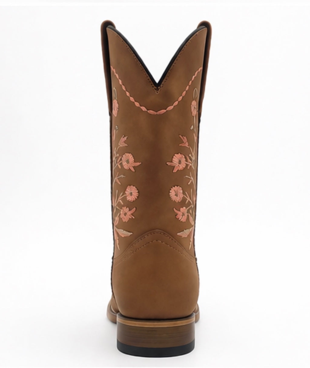 Hilda | Women’s Square Toe Boots Tan