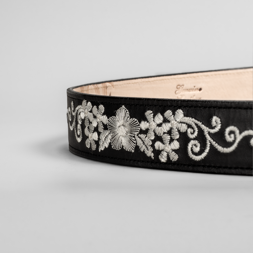 WOMEN'S FLORENCE LEATHER ARTISANAL EMBROIDERY COWBOY BELT (Copy)