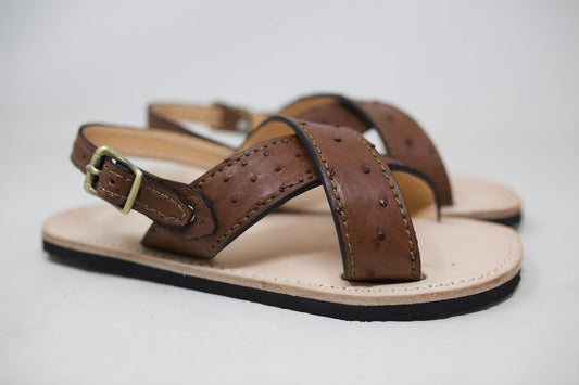 Ostrich Sandal, Exotic Sandal, Huarache Sandal