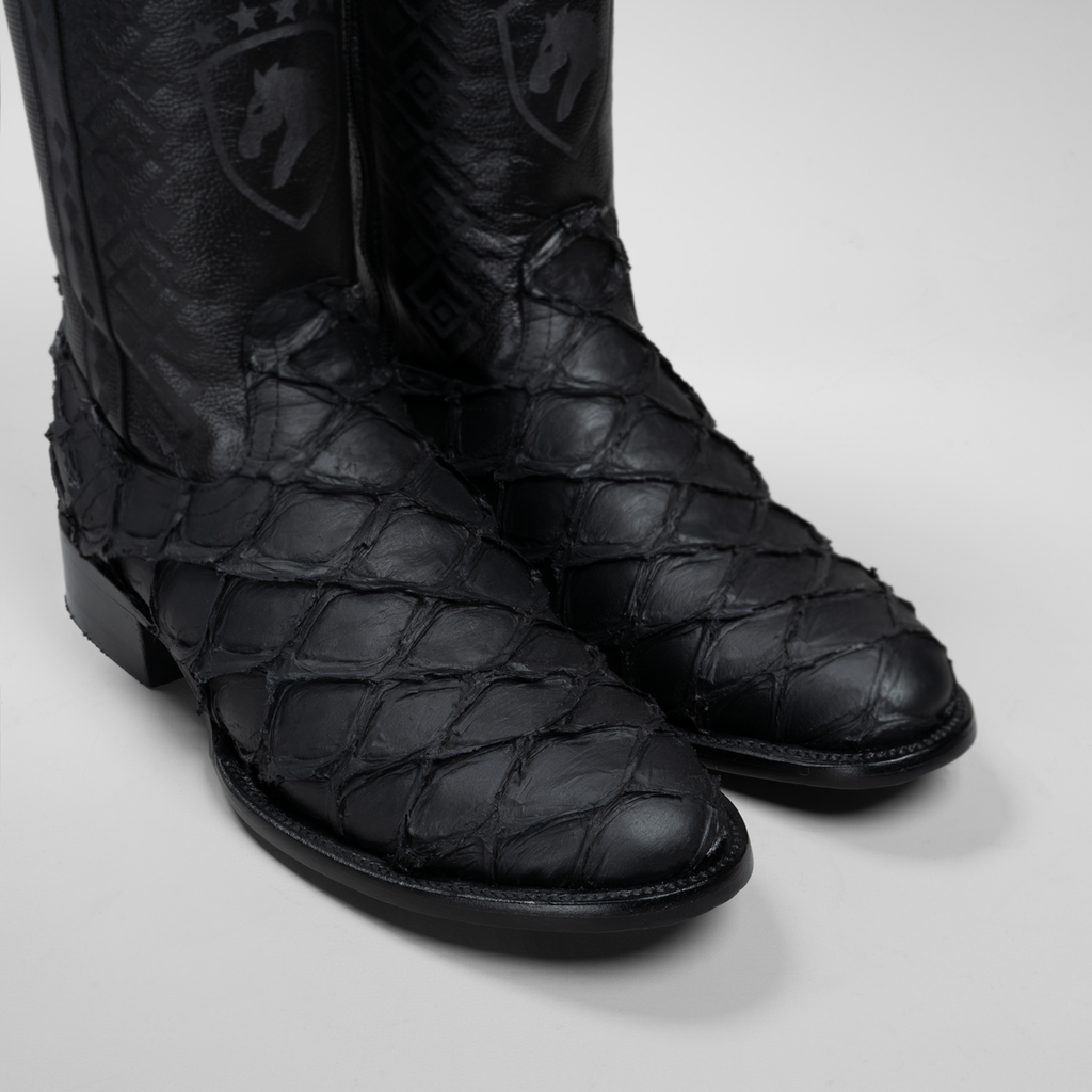 MEN'S PIRARUCU MONSTER FISH ROUND TOE COWBOY BOOTS