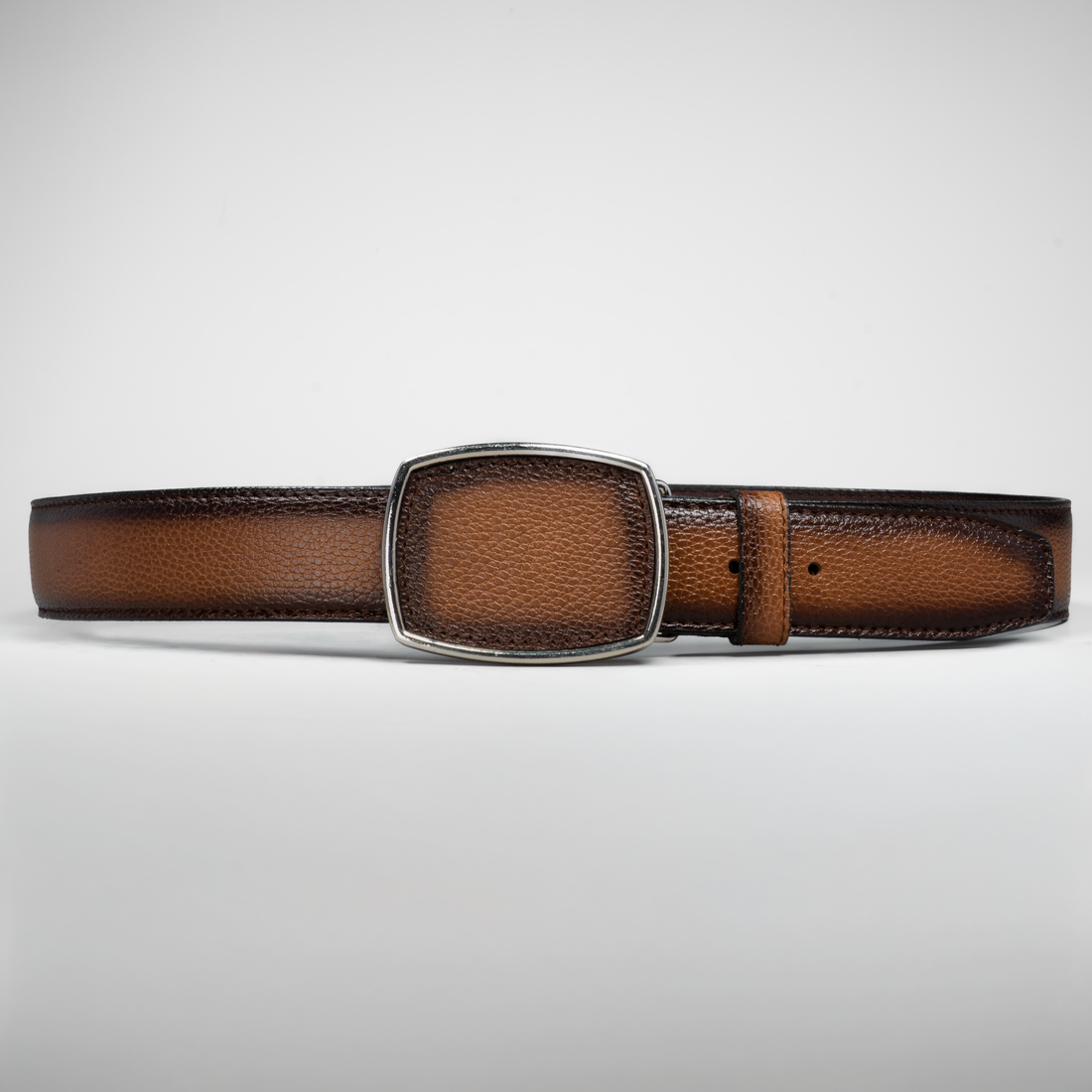 MEN'S PLAIN LEATHER FORMAL COWBOY BELT