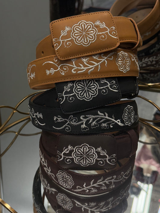 Women's Original Embroidered Leather Belt
