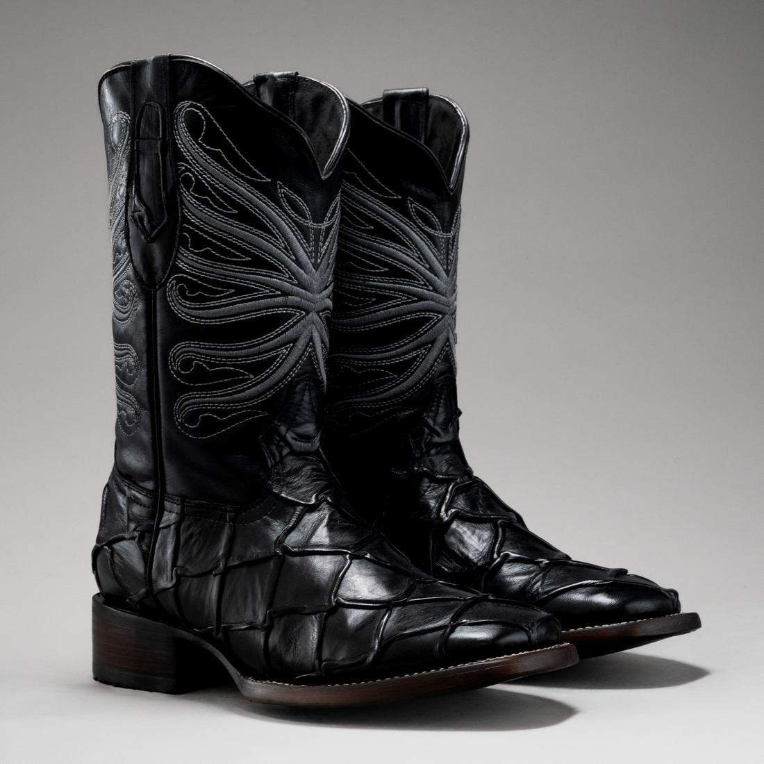 MEN'S PIRARUCU MONSTER FISH SQUARE TOE COWBOY BOOTS
