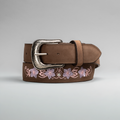 WOMEN'S JASMINE LEATHER ARTISANAL EMBROIDERY COWBOY BELT