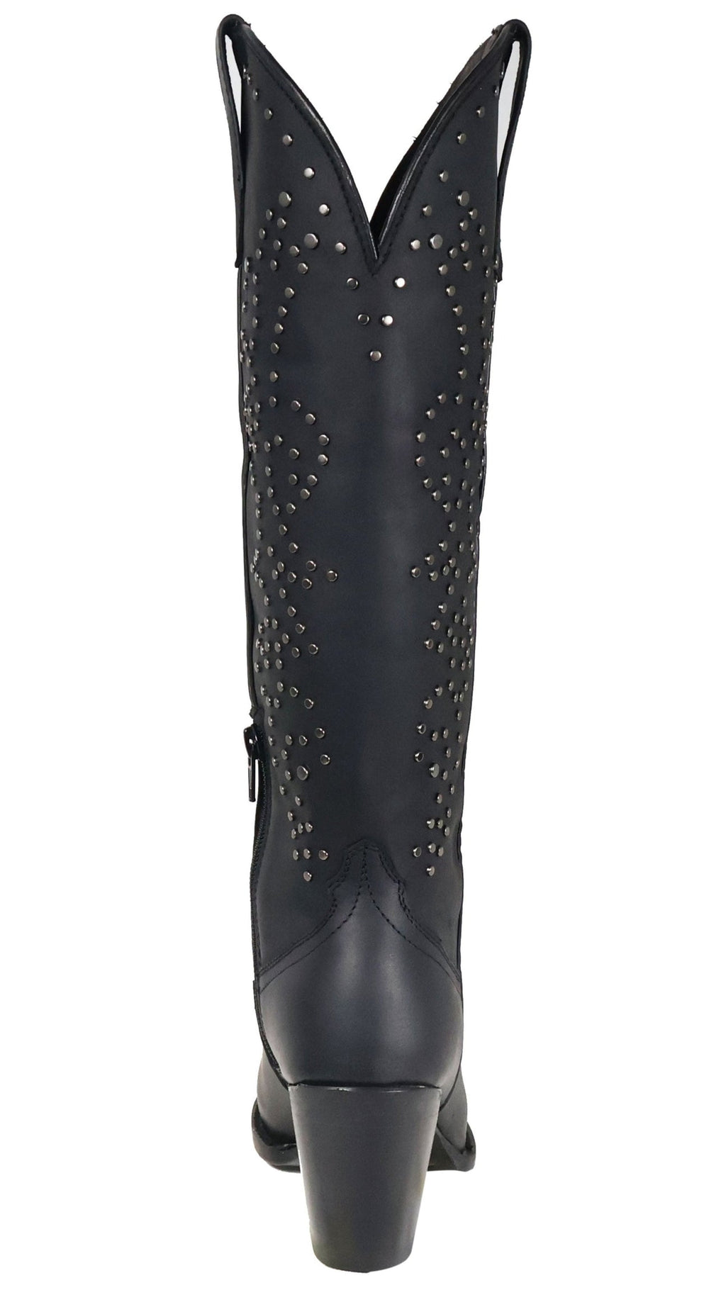 Taylor | All Leather Snip Toe Knee High Boots (Black)