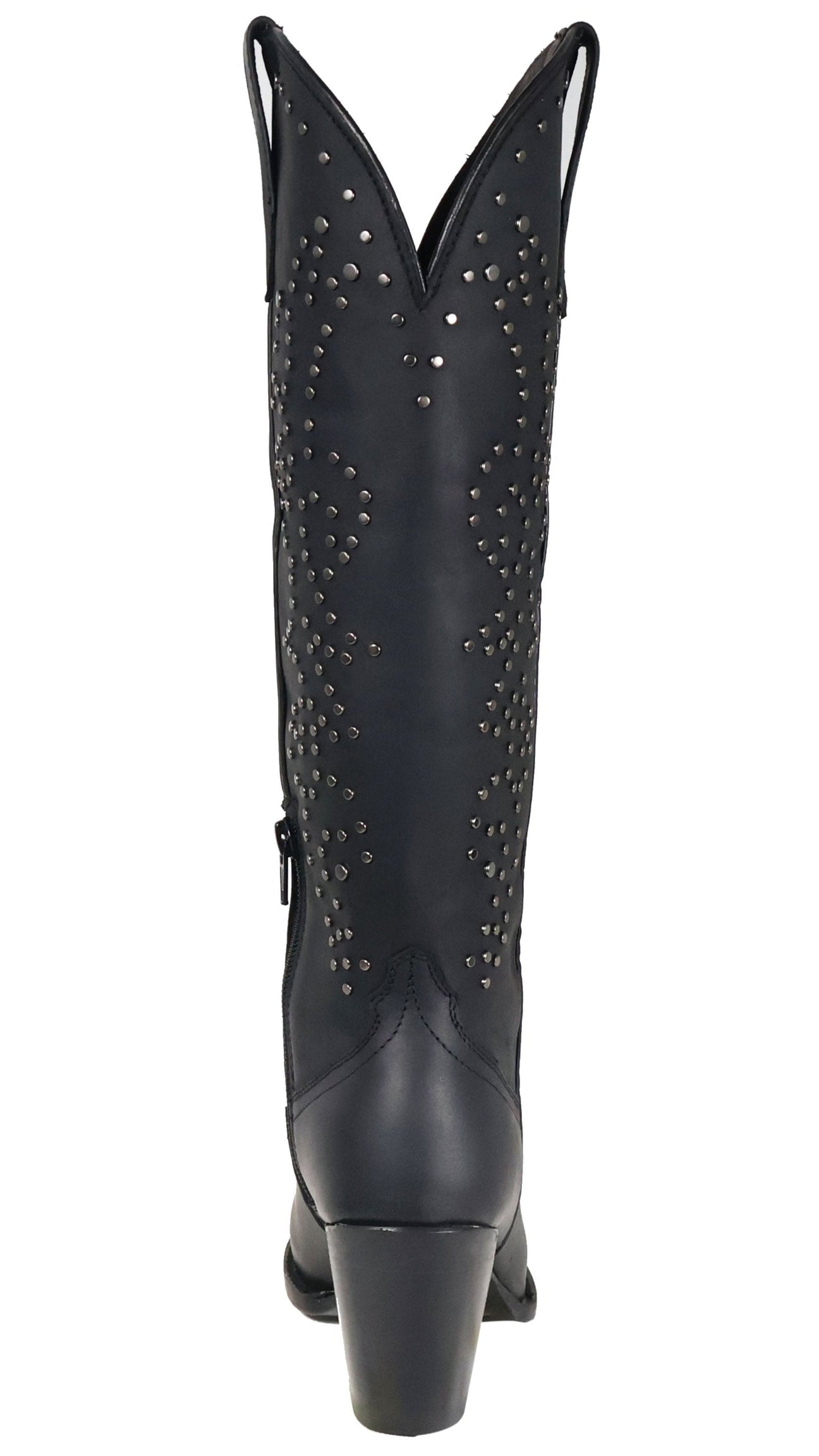 Taylor | All Leather Snip Toe Knee High Boots (Black)