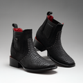 WOMEN'S VIPERETTE PYTHON TRIBUTE SQUARE TOE ANKLE BOOTS